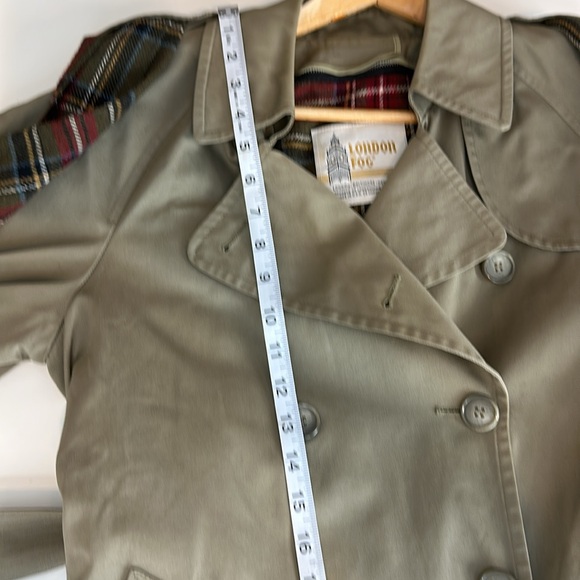 Vintage London Fog Double Breasted Plaid Lined matching Scarf Trench Coat - Picture 5 of 13